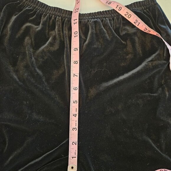 LAUREN Ralph Lauren Green Tag Black Velvet Pants Trouser Stretch Pull On Medium - Picture 5 of 8